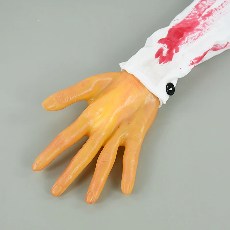 Halloween Horror Fake Arm Hand Gruselige Simulation Lebensgroßer Arm Blutige Halloween Party Dekorationen für Home Bar Spukhaus Prop – Detail 11