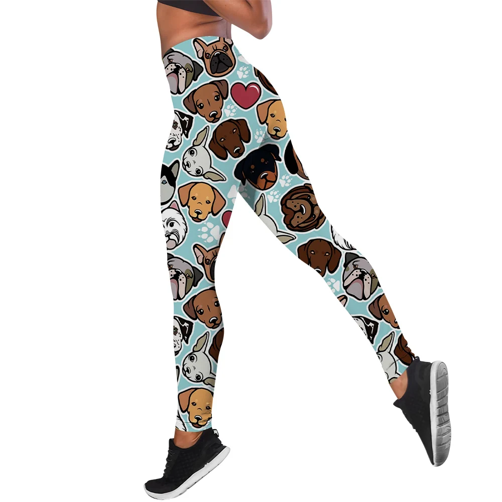 CLOOCL Women Leggings Cat Paw Dog Paw Printed High Waist Elasticity Legging  Female for Outdoor Fashion Casual Jogging Pants