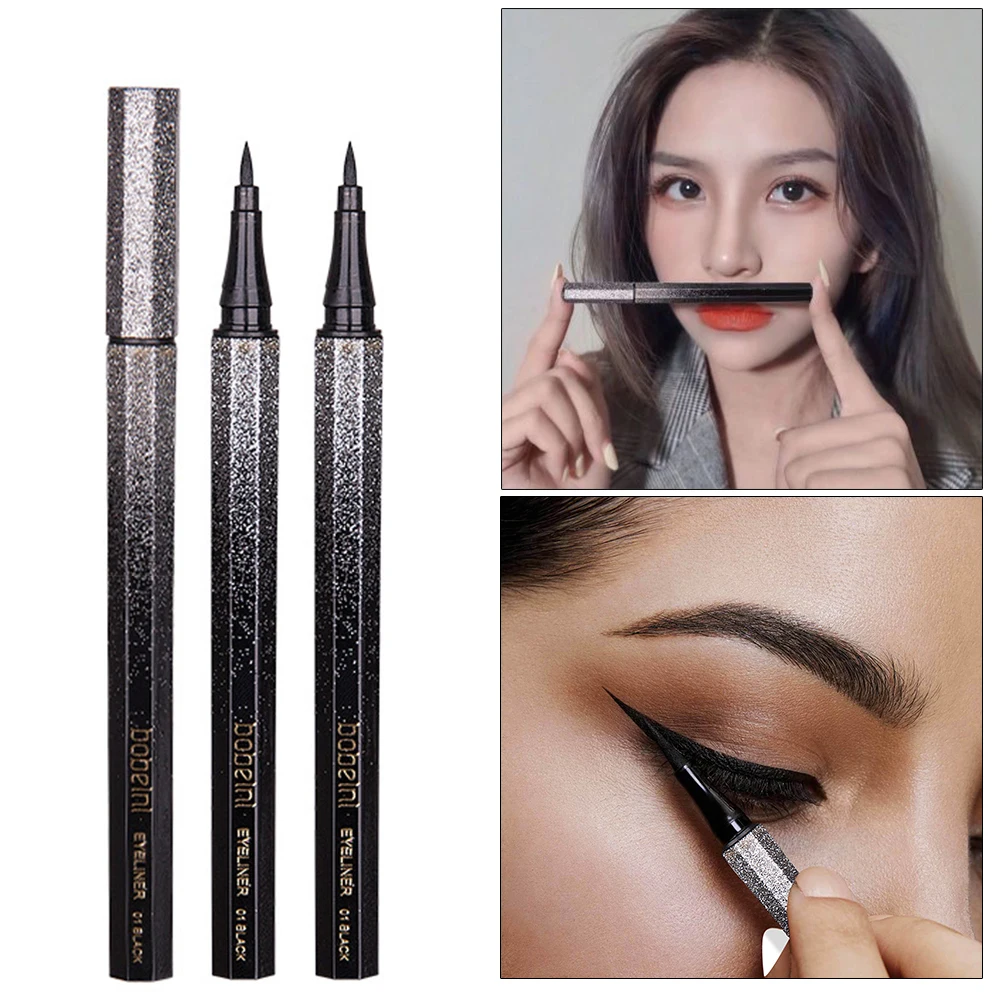 Black Brown Liquid Eyeliner Pen Waterproof Longlasting Smooth Eyeliner