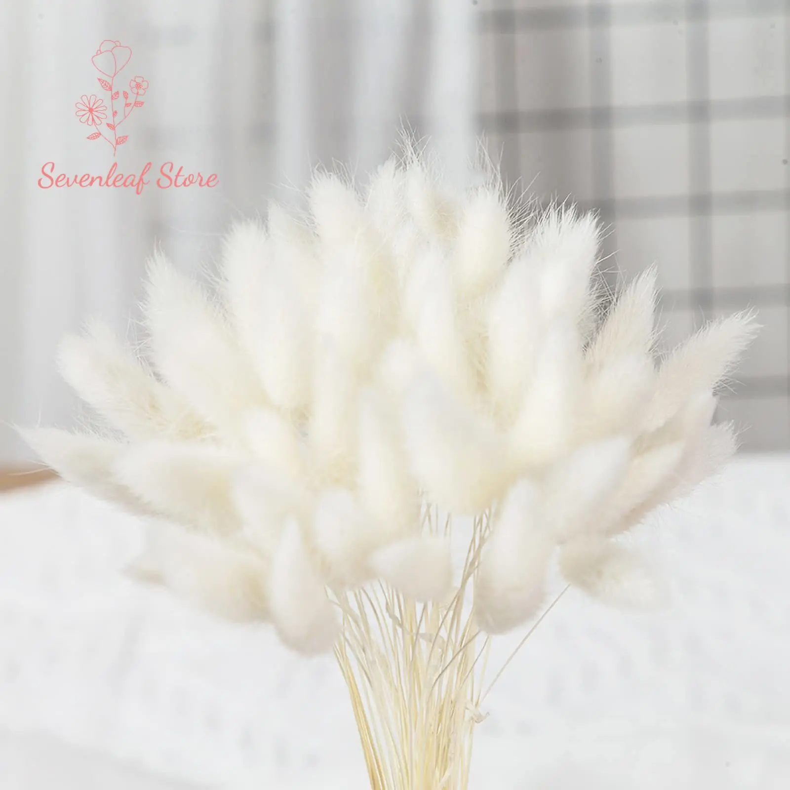 

Colorful Rabbit Tail Grass Dried Flowers Bouquet Bride Wedding Decoration Fluffy Soft Pampa Bunny Tail Grass Country Home Decor