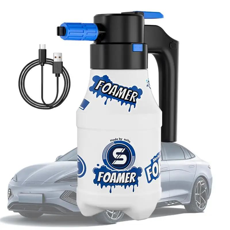 1.5L Electric Foam Sprayer Car Wash Foam Cannon Pump Sprayer Electric auto Foam Generator Handheld Vehicle Washing Sprayer