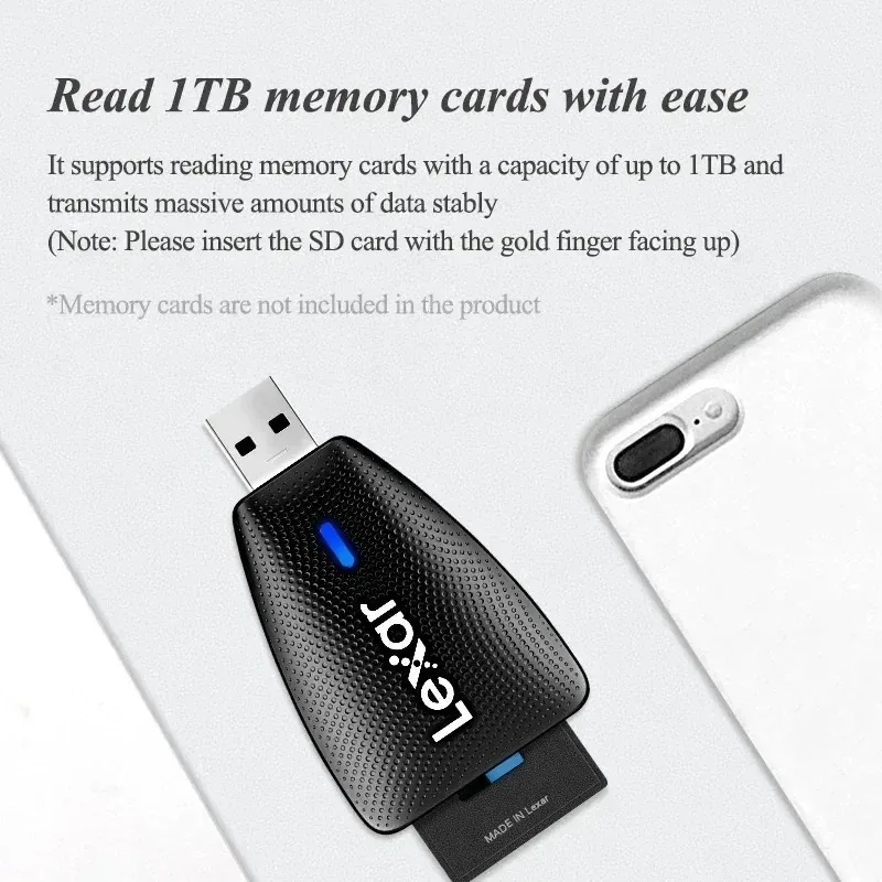 렉사 SD 마이크로SD TF 카드 USB3.2 타입-C USB3.1 카드 리더기 (PC, 노트북용) 스마트 마이크로SD 메모리 카드 리더기 SD 카드 어댑터