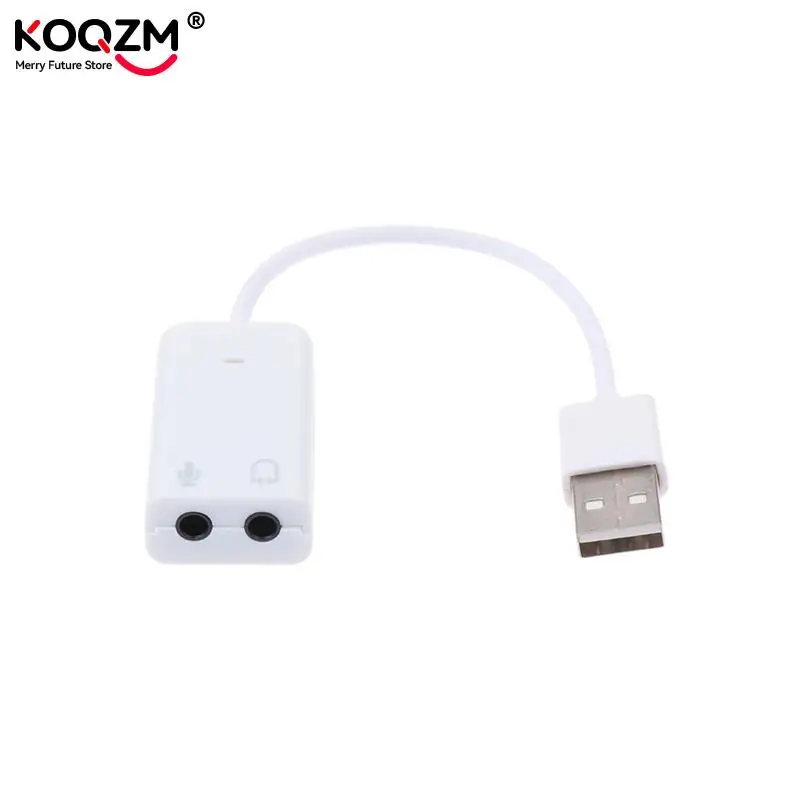 7.1 외장 USB 사운드 카드 잭, 3.5mm USB 오디오 어댑터 이어폰 마이크 사운드 카드, 맥북 컴퓨터 노트북 PC용 휴대용
