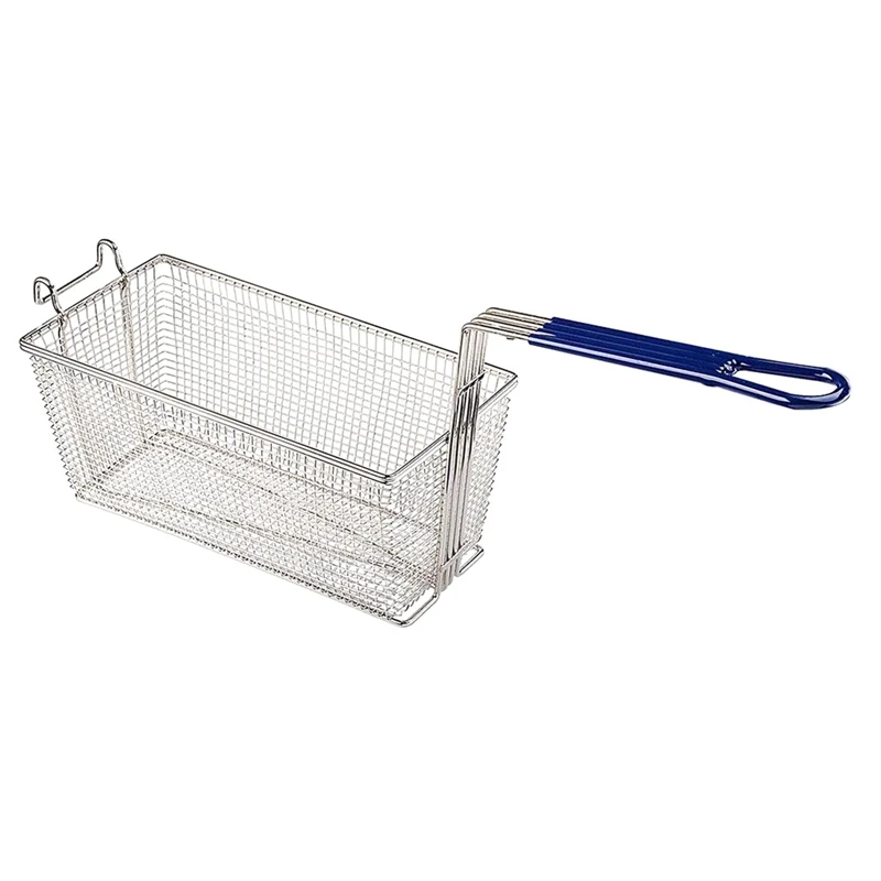 

Deep Fryer Baskets with Non-Slip Handle Nickel Plating Heavy Duty Construction Deep Fryer Basket