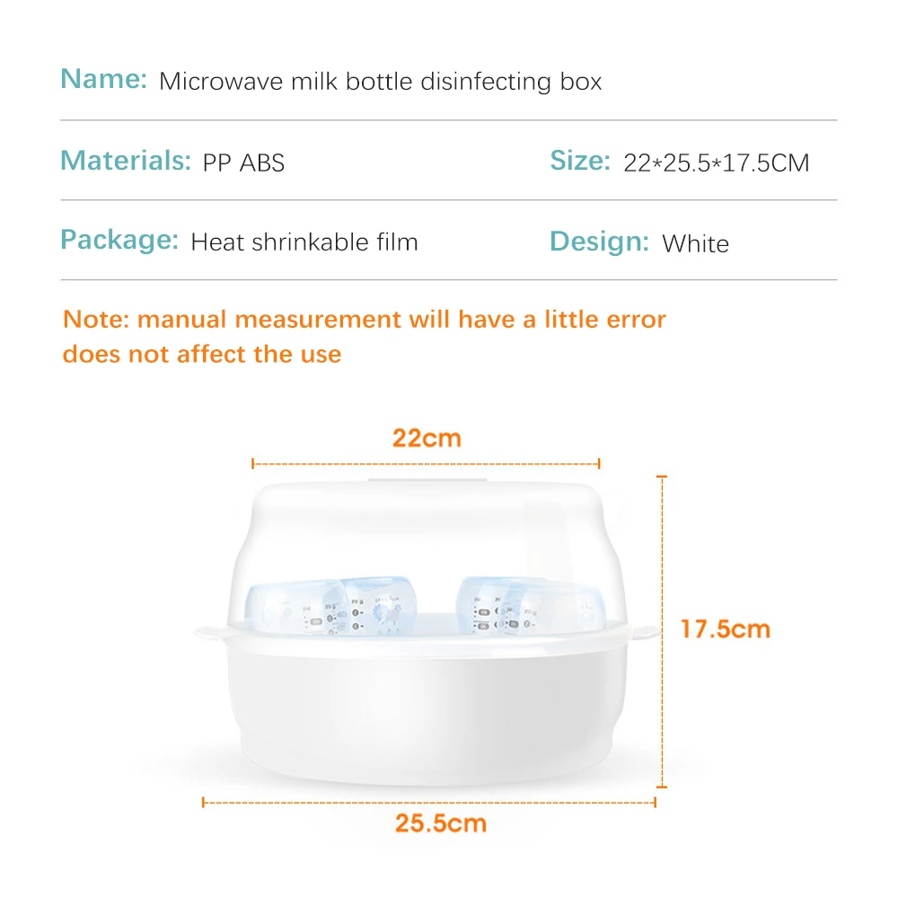 Magnetron Stoomsterilisator Voor Baby Flessen Temperatuur Tepel Sterilisator Fles Houder Opbergdoos Flessenwarmer Bpa Gratis