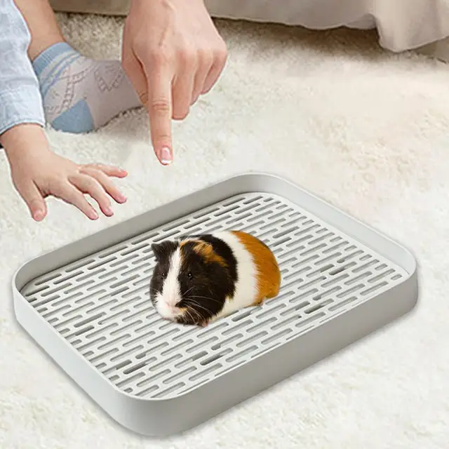 Kathson Large Rabbit Litter Box With Drawer - Corner Toilet For Hamster, Guinea Pig, Ferret & Bunny