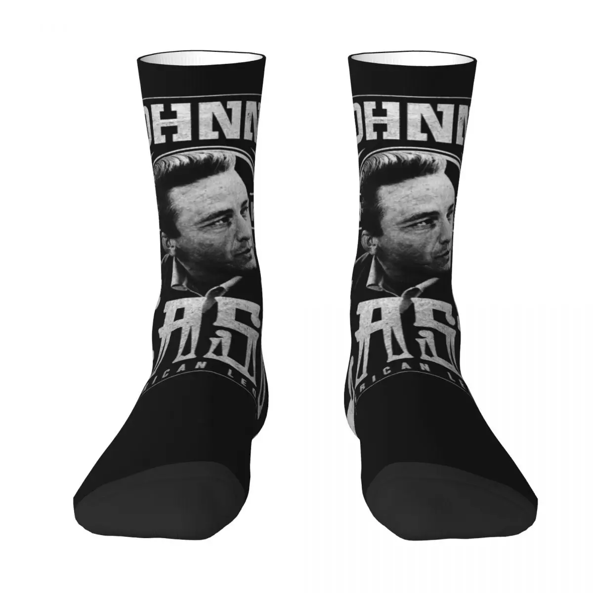 

Johnny Cash Johnny Cashic Stocking Vintage BEST TO BUY Humor Graphic Color contrast Drawstring Backpack Compression Socks