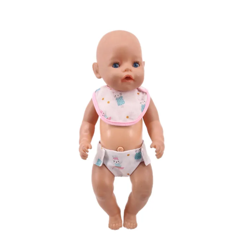 Cute Print Pop Burp Cloth Bibs For 18Inch American&43Cm Reborn Baby Doll Clothes Accessories Our Generation Girl's Toys Gift 3