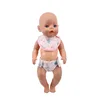 Cute Print Pop Burp Cloth Bibs For 18Inch American&43Cm Reborn Baby Doll Clothes Accessories Our Generation Girl's Toys Gift 3