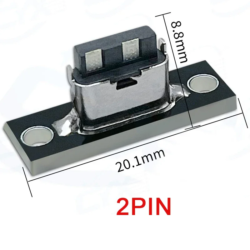Type C Connector 10 Pcs USB 3.1 Type C Sockets With Screw Mounting Plate 2-pin 4-pin Female Connector Jacks Charging Port Forward And Reverse