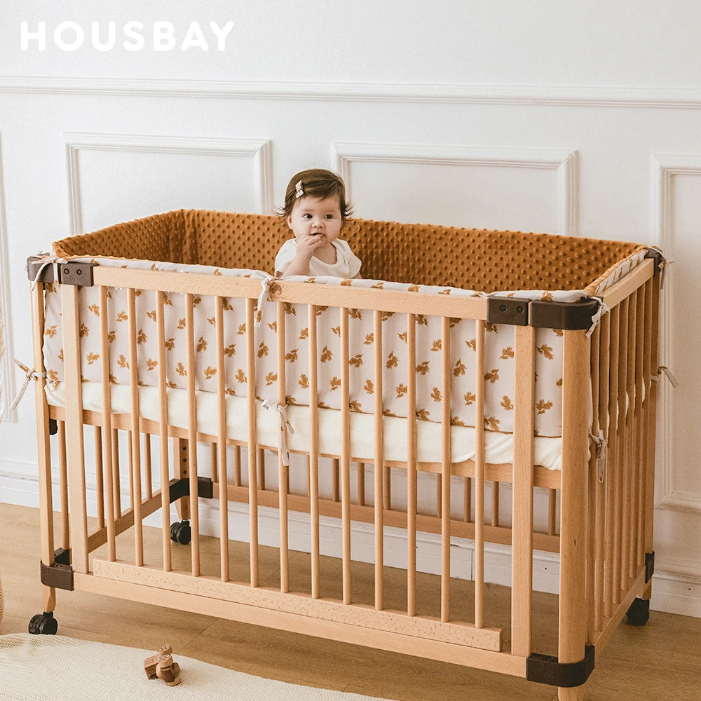Baby Bumper For Crib 0-3T Baby Bedding Sets Washable Winter Spring Double Sided Design Anti-Collision Crib Bumper 180*28Cm 1Pc