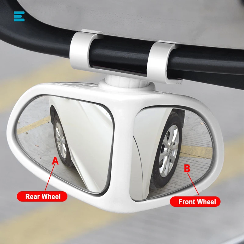 

2Pcs Car Rearview Mirrors 360° Blind Spot Mirror Adjustable Rotatable Convex Wide-angle Clear Rearview Safety Mirror Accessories