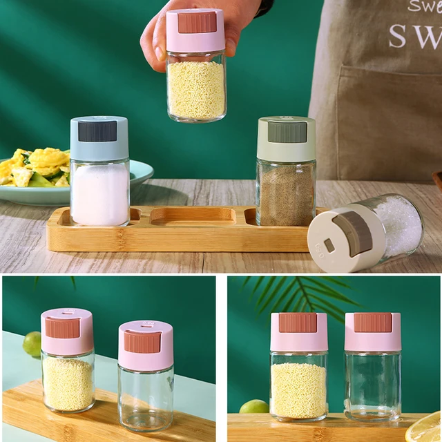 0.5g Metering Salt Shaker Push Type Salt Dispenser Salt Tank Sugar Bottle  Spice Pepper Salt Shaker SpiceJar Can Seasoning Bottle - AliExpress