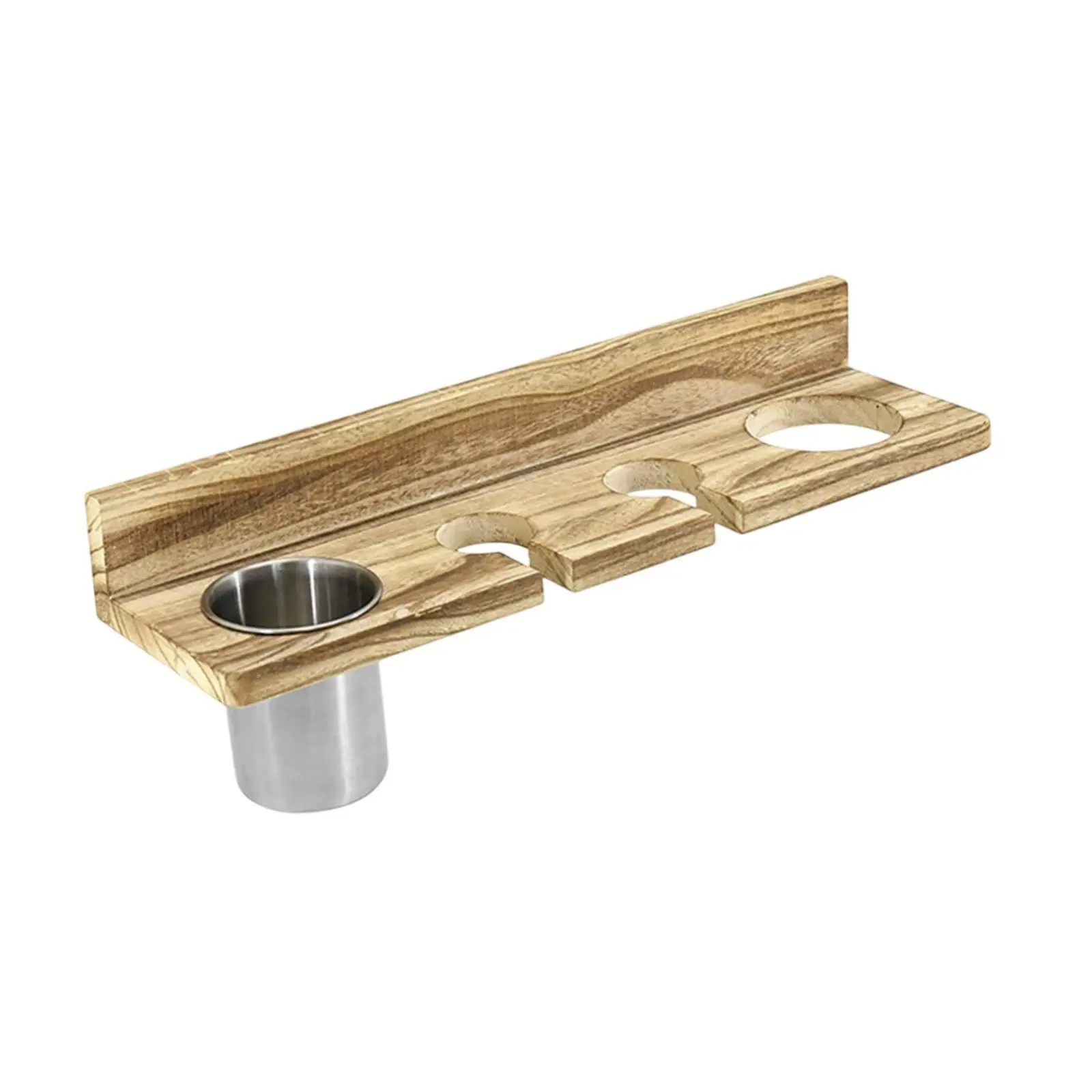 Hair Blow Dryer Holder Storage Stand No Drill Wood Wall Mount Hair Tool Organizer Blow Dryer Hanger for Curling Iron Dresser 3