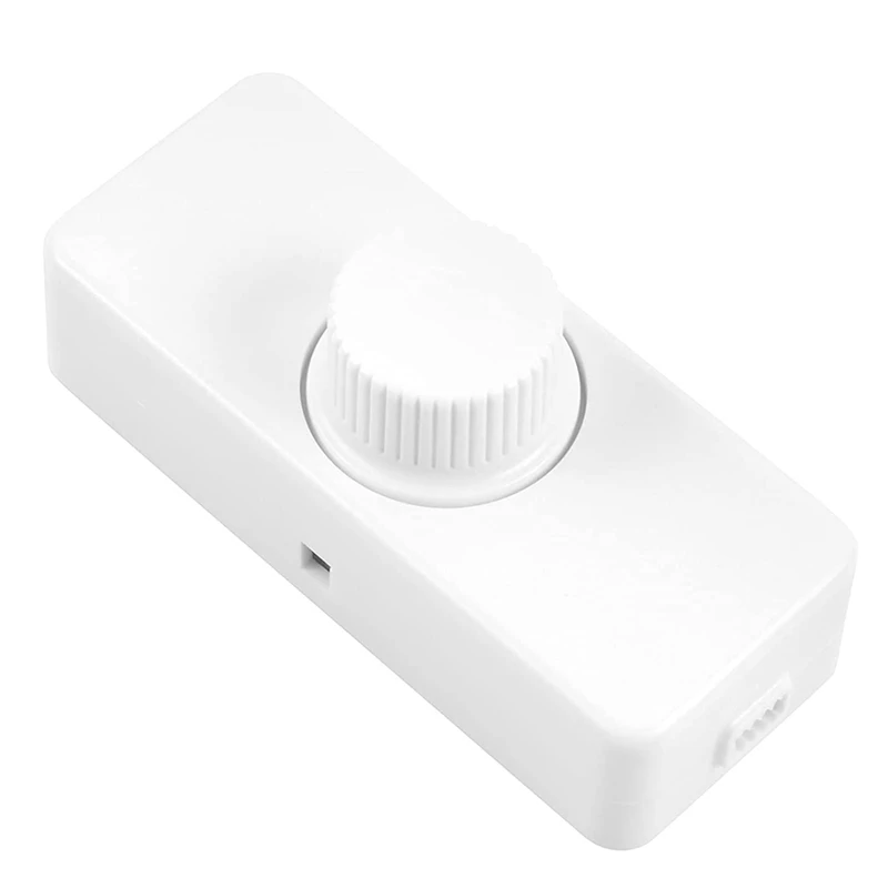 

2X Inline LED Dimmer Switch, Built-In Rotary ON/OFF And Knob Control Dimmer For Dimmable 3-100W LED/Incandescent White