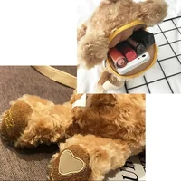 Cute Bear Women Girls Cute Smile Bear Soft Plush Doll Cross-Body Mini Messenger Bag Children Adorable Mini Bear Bags Gifts 3
