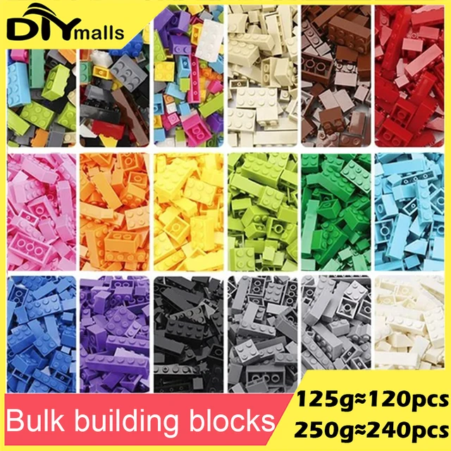 120/240PCS DIY Building Blocks Bulk Set City Classic Bricks Colorful Assembly Creative Toy Educational Interactive Toy for Kids 1
