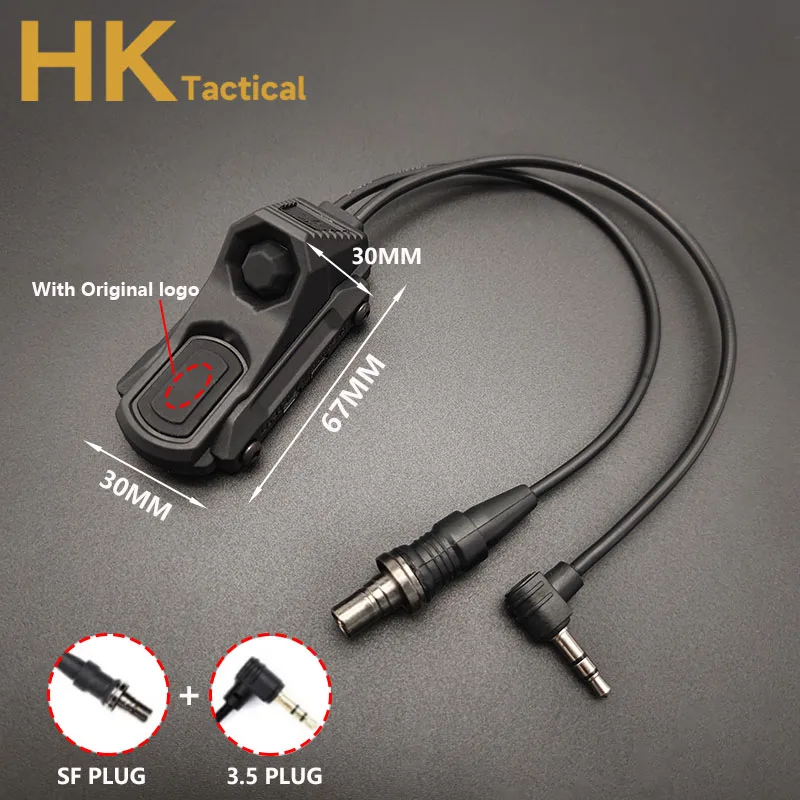 Tactical Axon Pressure Switch Button Remote Dual Function Tail For