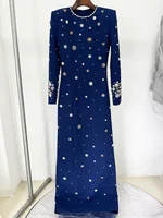 HIGH STREET Newest Fashion 2026 Designer Party Vestido Women's Formal Long Sleeve Luxurious Beaded Long Maxi Dress - Image 4
