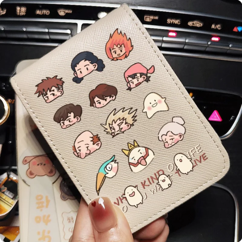 Anime The Boy and the Heron Fashion Wallet PU Purse Card Cash Holder Bag Cosplay Gift B1424