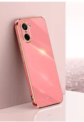 Custodia per telefono in silicone shockproof di lusso con finitura TPU placcata