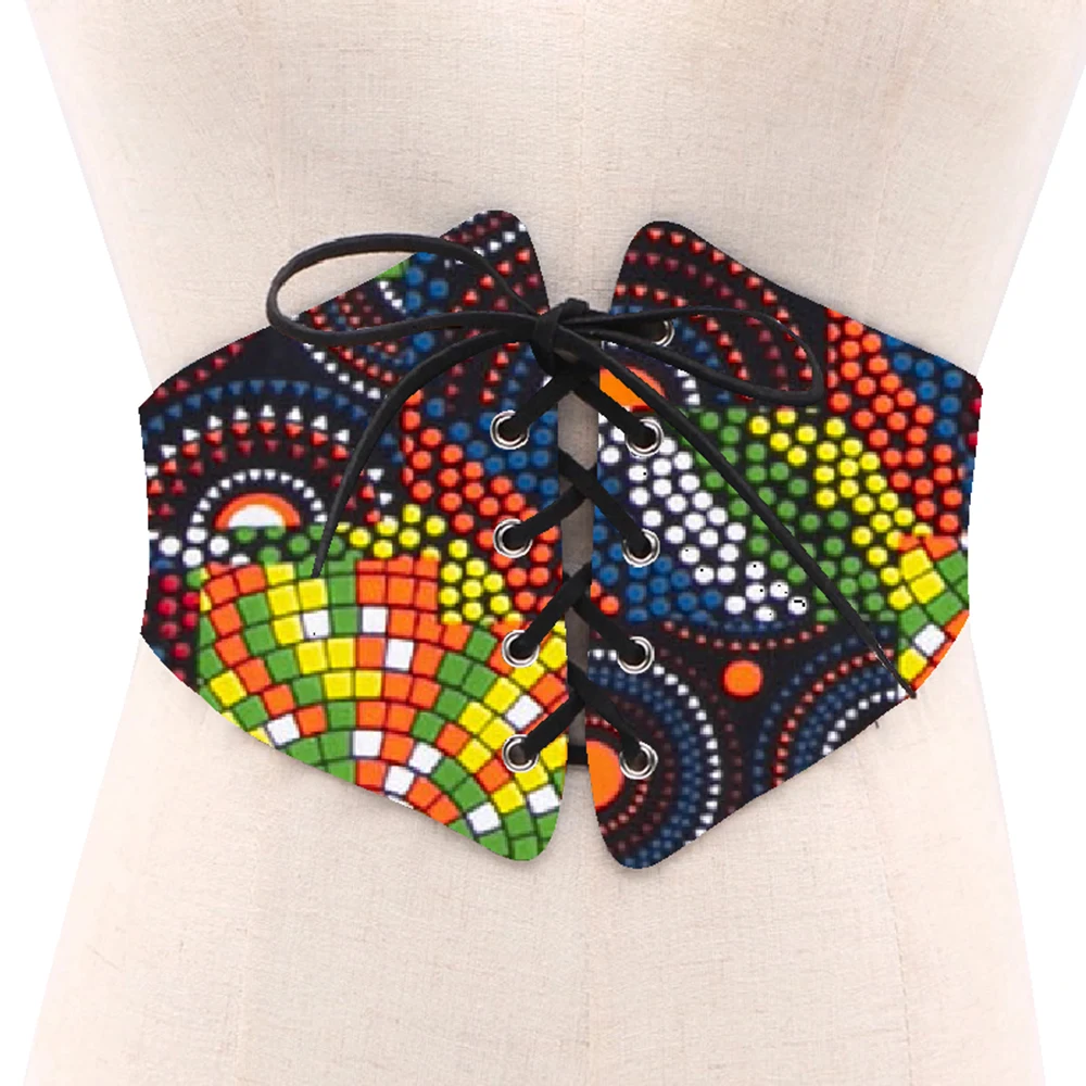 African print waist corset belt button skirts for women gift African waist jewelry ladies lace-up belts size M-6XL SP039