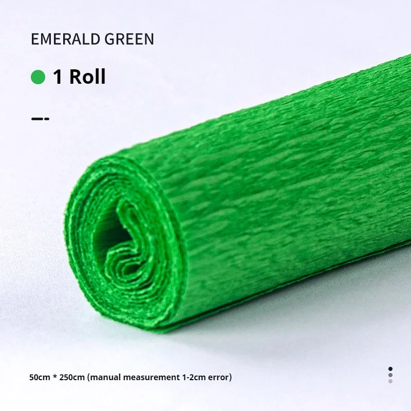 Vibrant Handmade Crepe Paper Roll for DIY Crafts & Decor - 250x50cm