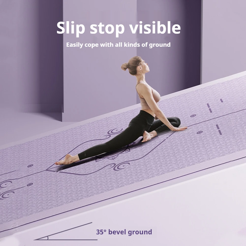 Women Yoga Mat Non Slip Eco Friendly Fitness Exercise Mat Pilates Pro Yoga Mats Workout Mats for Home With Bag