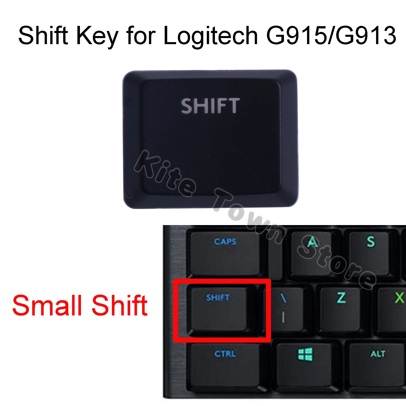 Teclado Shift Pequeno Esquerdo Versão do Reino Unido Único Keycap Teclado sem Fio Apto para Logitech G813 G913 G815 G915 Rgb Tkl Original