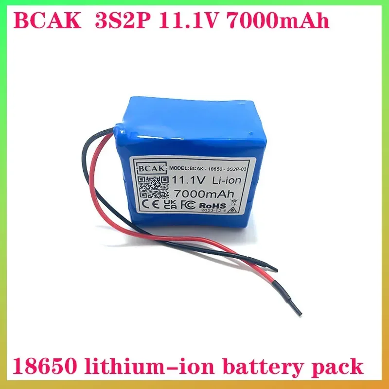 

BCAK 3S2P Hight Quality Battery 11.1V 7000mAh 18650 Li-ion Battery Pack with 5A BMS for CCTV Cameras