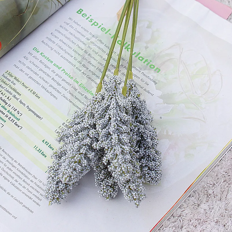 Lavender Artificial Flower Bouquet for Home Decoration - Set of 6 Pieces