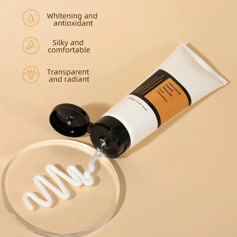 150ml Snail Facial Cleanser Snail Mucin Face Wash Brightening Gel Cleanser Moisturizing Oil Free Face Cleanser Gel face cleaner 3