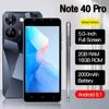 FUFFI-Note 40 Pro Cellphones 5.0 inch 16GB ROM 2GB RAM Smartphone Android 2000mAh 2+8MP Camera 3G Original Mobile phones 1