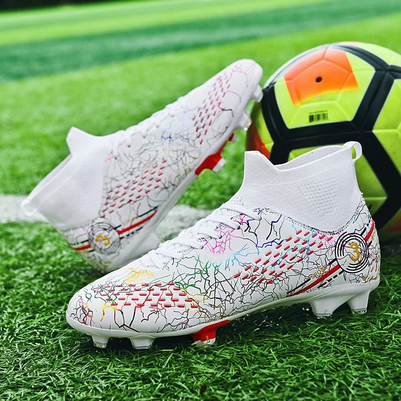 

Men's Soccer Shoes Professional Anti Skid Wear Resistant Training Youth Football Turf Shoes FG/TF Outdoor Sneakers