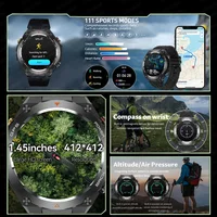 2024 New GPS Smart Watch 1.45" Ultra HD Display Built-in GPS & Compass Make/Receive Phone Calls 650mAh Battery Smart Braceletes 2