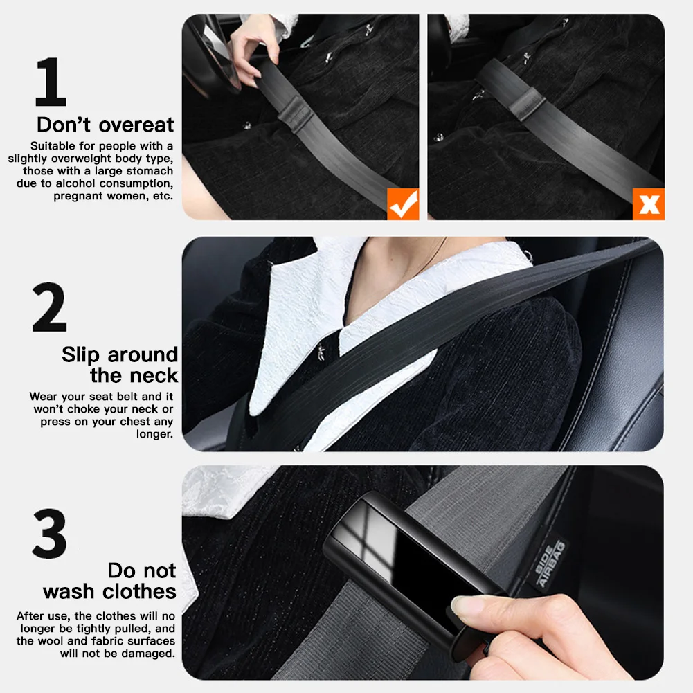 Regolatore Cintura di Sicurezza Auto, Clip per Cintura di Sicurezza, Blocco Cintura di Sicurezza per Viaggi, Allevia la Pressione - Image 6