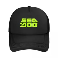 Seadoo Watercraft Pontoon Jetski Boats Trucker Hat Men Women Fashion Dad Hat Adjustable Snapback Caps Mesh Baseball Cap Summer 2