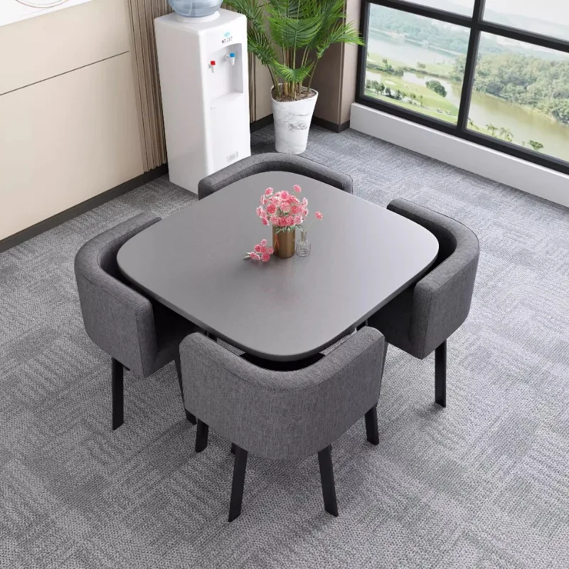 Casual negotiation table and chair combination meeting room reception round table apartment small dining shop sitting area