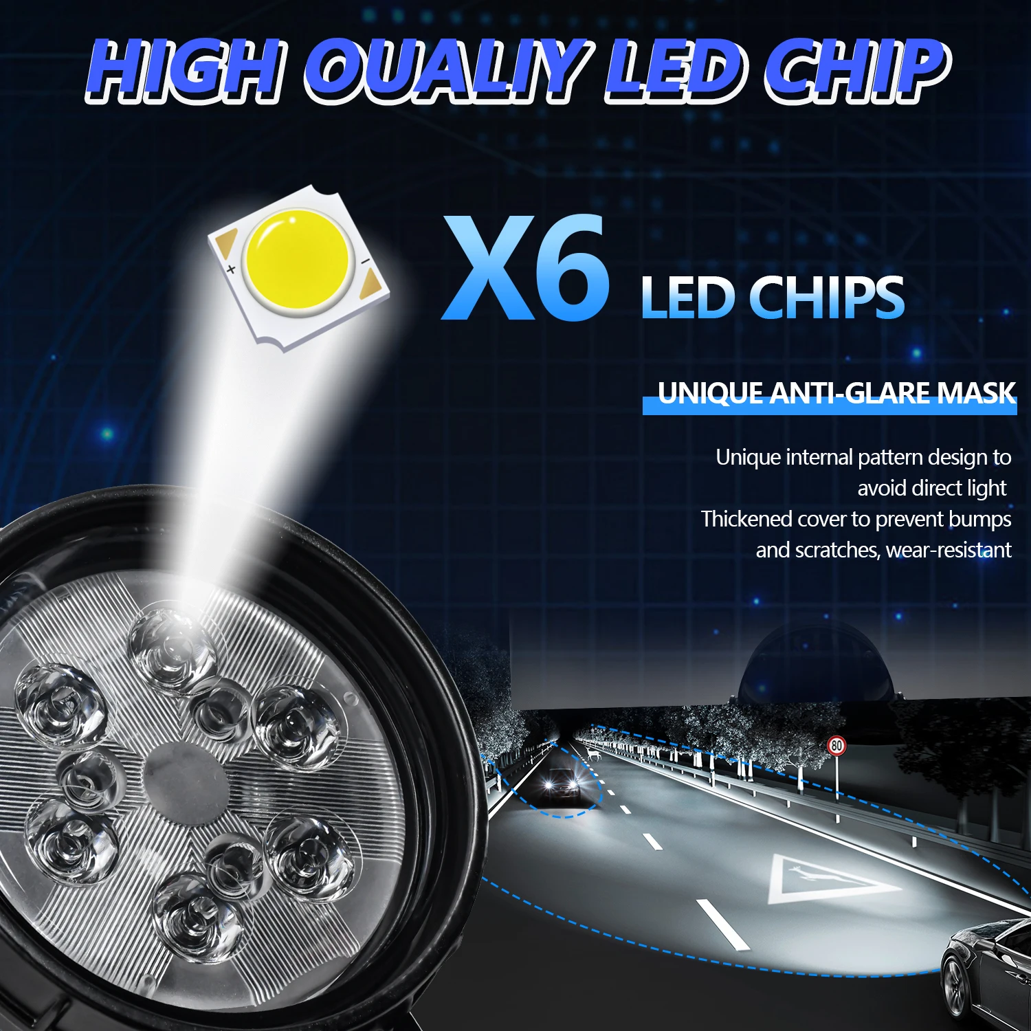 Auxiliary Sport Lamp LED Work Light Bar Off Road 6000K Led Combo Beam Barra LED