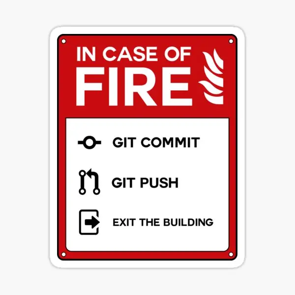 

In Case Of Fire Git 5PCS Stickers for Room Living Room Decorations Funny Background Bumper Art Water Bottles Print Car Kid Home