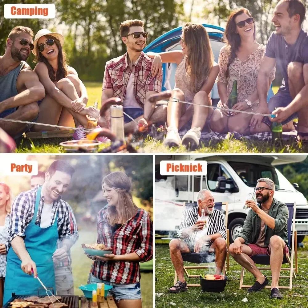 New BBQ Forks Telescopic Barbecue Tools Marshmallows Roasting Sticks Extendable Hot Dog Sausages Skewers Stainless Steel