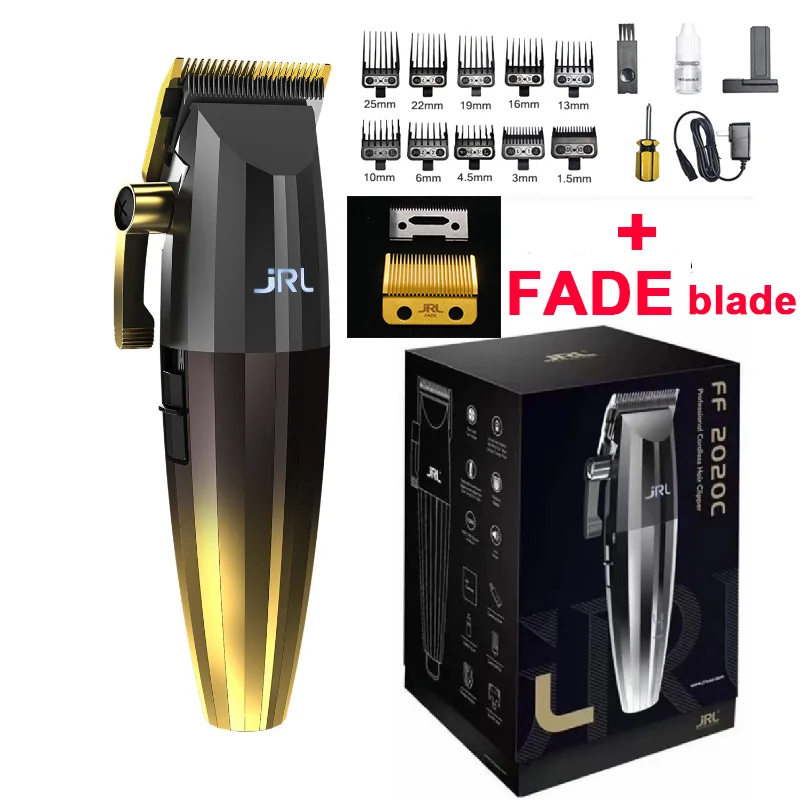 

FADE Blade JRL 2020C Hair Clipper Professional Electric 7200RPM High Power Silent Hair Trimmer Barbershop Haircut Standard Blade