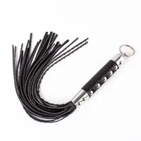 44.5CM PU Leather Horse Whip,Handmade Suede Flogger Bull Whip Cowhide Horse Riding Whip 1