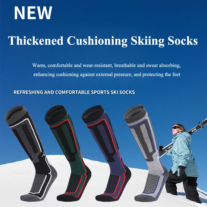 Professional Skiing Socks for Men Boys,Cold Weather for Snowboarding, Snow, Winter, Thermal Knee high Warm Socks, Hunting