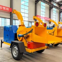 32hp Diesel power 15cm diameter Wood Shredder Garden Tree Wood Shredder Mobile Branch Crushing Multi-functional Small Shredder 1