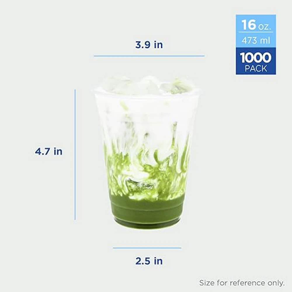 Karat C-KC16 16oz 98mm Diameter PET Plastic Cold Cups (98mm)-1,000 ct