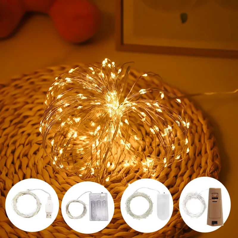 

Wedding LED Strings Lights Garland Street Fairy Lights Party Christmas Holiday Light 1-10M Decoration for Yard Tree Garden Home