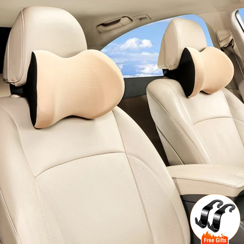 

Car Headrest Neck Pillow Soft Memory Foam Cotton Travel Support Head Rest Breathable Relieve Stress Car Seat Pillow 1PCS