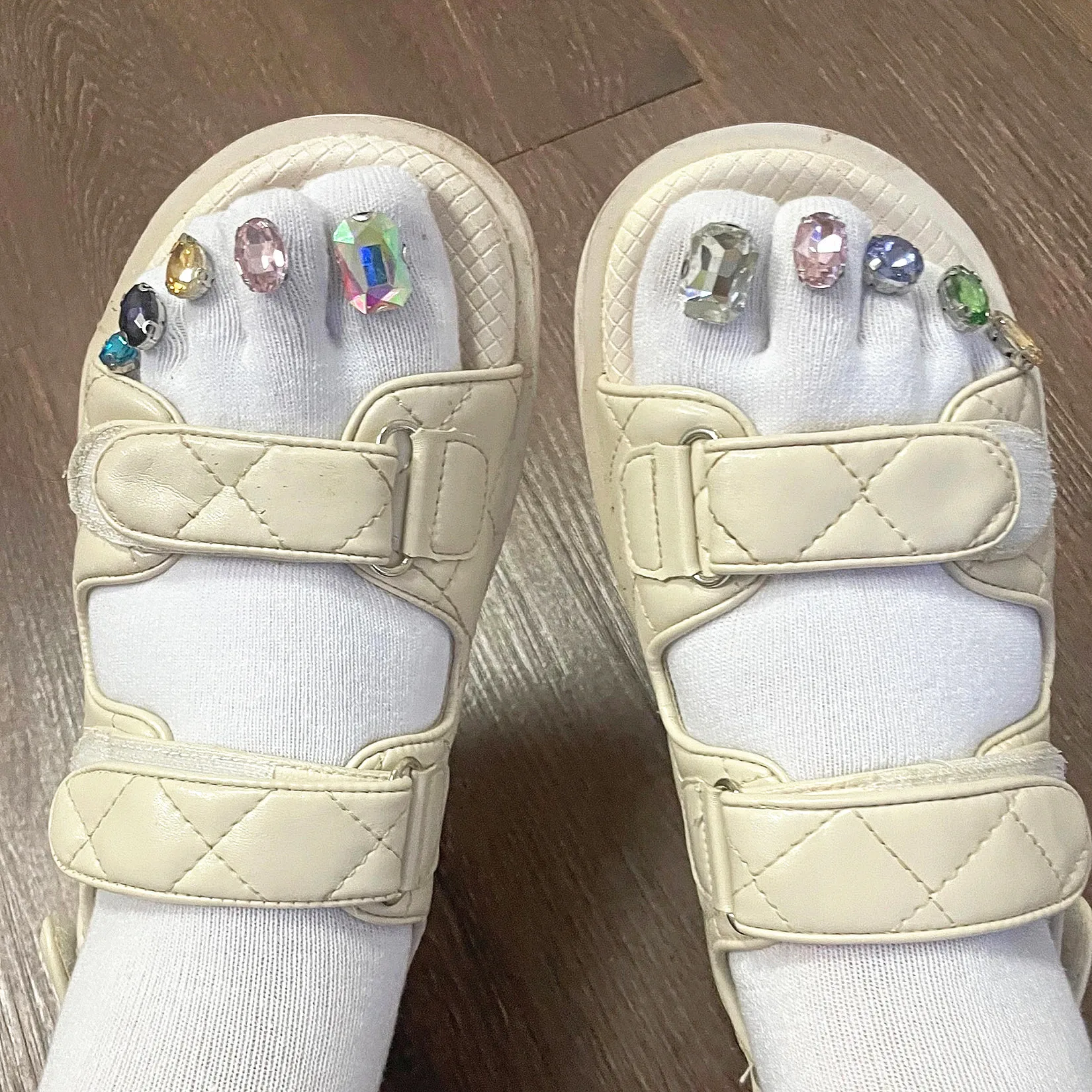 

2 Pairs Diamond Finger Socks Christmas Halloween Thanksgiving Gift For Girls Spoofing Funny Novelty Gift