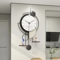Pendulum Living Room Clocks Wall Modern Wood Large Digital Wall Clock Decoration Items Reloj Digital Pared Minimalist Decor 1